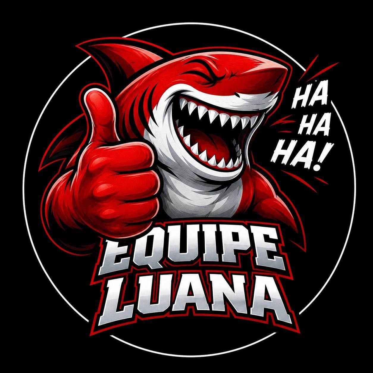 Mascote Red Shark da Equipe Luana